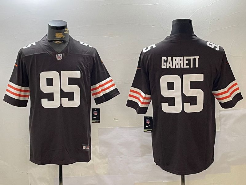 Men Cleveland Browns #95 Garrett Brown 2024 Nike Vapor Limited NFL Jersey style 1->cleveland browns->NFL Jersey